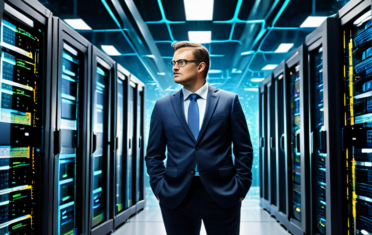 A professional, insightful cybersecurity expert in a modest business suit, observing a dynamic, split-frame environment. On one side, a classic server room with tangible racks and blinking lights, representing traditional infrastructure. On the other side, an abstract, fluid cloudscape with glowing data streams and interconnected digital networks, symbolizing the modern, dynamic cloud. The expert stands with a natural pose, contemplating the transition. The scene is depicted with high-resolution professional photography, perfect anatomy, correct proportions, well-formed hands, proper finger count, natural body proportions. safe for work, appropriate content, fully clothed, professional, family-friendly.
