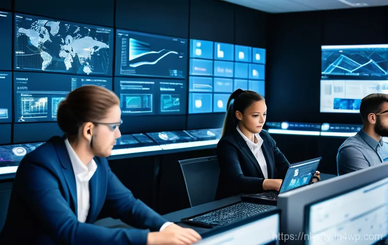 네트워크 보안 모니터링 도구의 침해 사고 대응 - **Prompt 1: The Digital Shield of the Netherlands**
    A futuristic, high-tech digital shield, glow...
